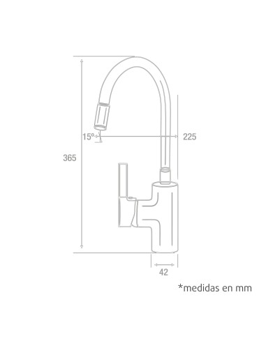 MONOMANDO FREGADERO SILICONA NEGRO ARTIC